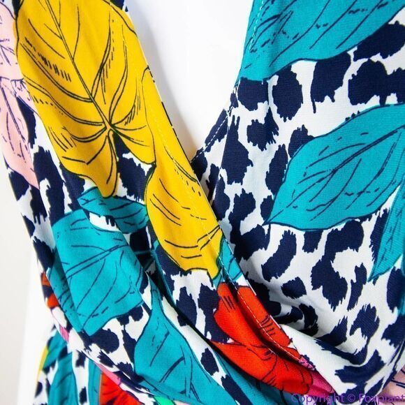 NEW Leota Wild Tropics‎ Justine Sleeveless Faux Wrap Dress, 2X - Picture 9 of 16